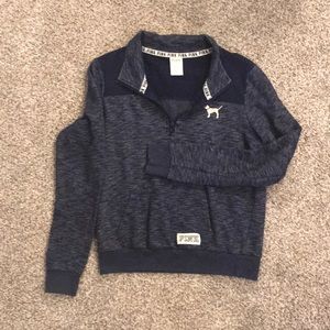 PINK 1/4 Zip Pullover Sweater